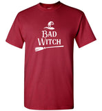 Bad Witch Broomstick Hat Halloween Gift Tee Shirt