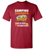 Camping grandpa young at heart slightly older in other places tee shirt