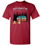 Dog welcome to camp Quitcherbitchin a certified happy camper t shirt