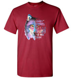 Wolf colorful it takes strength to tolerate the pain everyday autism awareness tee shirt
