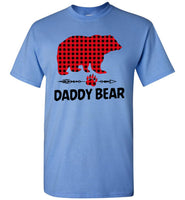 Daddy Bear Red Plaid Dad Fathers Day Gift T Shirt