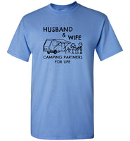 Husband and wife camping partners for life tee shirt