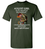 August Girl Warrior Princess Child Of God Prayers Move Mountains Birthday Gift T Shirt