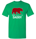 Daddy Red Plaid Bear Matching Buffalo Family Pajama Dad Father's Gift T Shirt