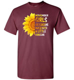 November girls are sunshine mixed with a little Hurricane sunflower T-shirt