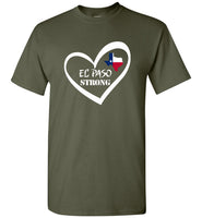 El Paso Strong Heart Texas Flag Tee Shirt