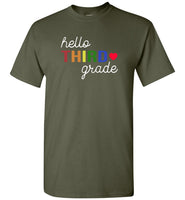 Hello third grade back to school tee shirt hoodie