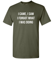 I came I saw I forgot what I was doing tee shirt hoodie