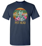 Vintage succulent plants pot head git tee shirt