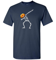 Dabbing pumpkin skeleton halloween t shirt gift