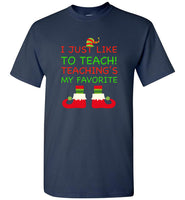 Teacher ELF funny christmas t shirt