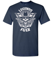 Legends are born in July, skull gun birthday's gift tee shirt