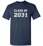 Class of 2031 tee shirt hoodie