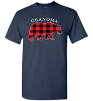 Red Plaid Grandma Bear Matching Buffalo Family Pajama T Shirt