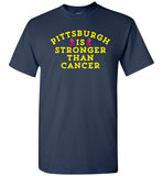 Pittsburgh is stronger than cancer pink ribbon t shirt