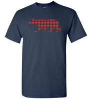 Red Plaid Bear Matching Buffalo Family Pajama T-Shirt