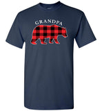 Red Plaid Grandpa Bear Matching Buffalo Family Pajama T Shirt