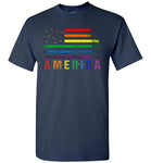 LGBT America flag, bisexual, transgender, gay, lesbian rainbow pride T shirt