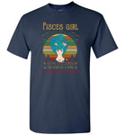 Pisces girl the soul of a witch fire lioness heart hippie mouth sailor T shirt