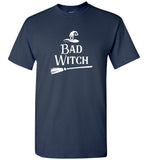 Bad Witch Broomstick Hat Halloween Gift Tee Shirt