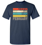 Queens are born in February vintage T shirt, birthday's gift tee for women
