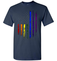 LGBT America flag, bisexual, transgender, gay, lesbian rainbow pride shirt