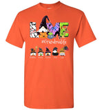 Personalized Halloween Grandma Life Love Gnomes, Halloween Gift Idea For Grandma Mom Nana Mimi From Grandkids Kids Name T Shirt