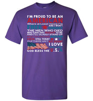 I'm Proud To Be An American Free Love This Land God Bless The USA T Shirt