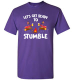 Let's get ready to stumble flamingo drink beer camping tee shirts