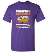 Camping grandma young at heart slightly older in other places tee shirt
