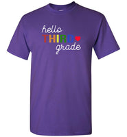 Hello third grade back to school tee shirt hoodie