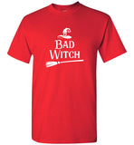 Bad Witch Broomstick Hat Halloween Gift Tee Shirt