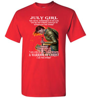 July Girl The Devil Whispered In My Ear Child of God Woman Faith Warrior Christ I'm Storm Birthday Gift T Shirt A