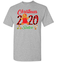 Christmas 2020 Cookie Gingerbread Xmas Plaid Gift For Sister Family T Shirt