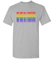 LGBT We are all fighters gay pride rainbow tee shirt