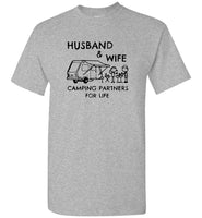 Husband and wife camping partners for life tee shirt