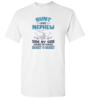 Aunt and nephew side by side hand in hand heart to heart tee shirt
