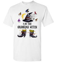 Personalized Grandma Witch Halloween Gift Idea For Nana Mom Mimi From Grandkids Custom Name T Shirt