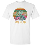 Vintage succulent plants pot head git tee shirt