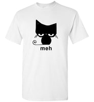 Meh Black Cat Funny Halloween Gift Tee Shirt Hoodie