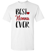 Best Nonna Ever Heart Plaid T Shirts