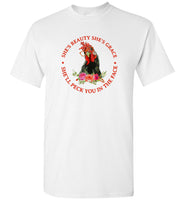She's beauty she's grace she'll peck you in the face chicken Tee shirt