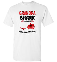 Grandpa shark needs a drink wine father's day gift tee shirt