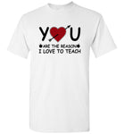 Teacher You Are The Reason I Love To Teach Heart Plaid T Shirts