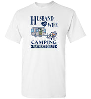 Husband and wife camping partners for life Tee shirt