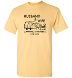 Husband and wife camping partners for life tee shirt