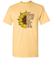 They Whispered To Her You Can't With Stand The Storm She Back I am Storm Sunflower T Shirt