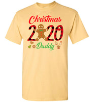 Christmas 2020 Cookie Gingerbread Xmas Plaid Gift For Daddy Dad Father T Shirt