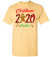 Christmas 2020 Cookie Gingerbread Xmas Plaid Gift For Brother Family T Shirt