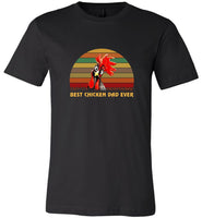 Best chicken dad ever vintage retro father's day gift tee shirt